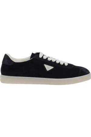 Prada Sneakers, male, , Size: 9 1/2 US Suede Low-Top Sneakers