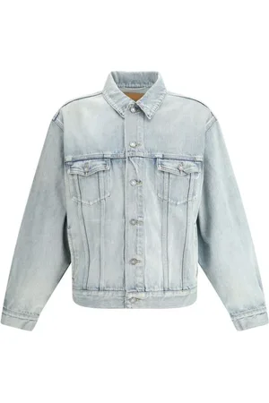 Saint Laurent Denim Jackets, male, , Size: S Classic Denim Jacket with Button Closure