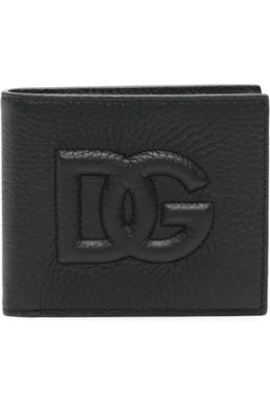Dolce & Gabbana Wallets & Cardholders, male, , Size: ONE SIZE Foldable Logo-Embossed Wallet Leather