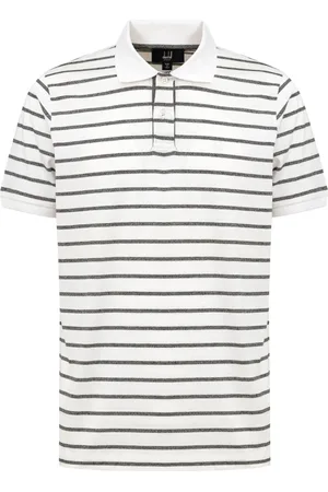 Dunhill Polo Shirts, male, , Size: M Striped Cotton Polo Shirt