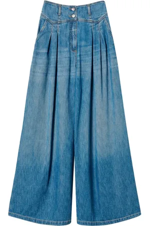 Twin-Set Wide Jeans, female, , Size: W27 Wide Leg Stone Wash Jeans