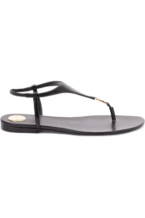 Saint Laurent Flat Sandals, female, , Size: 7 US Flat Sandals in Nero