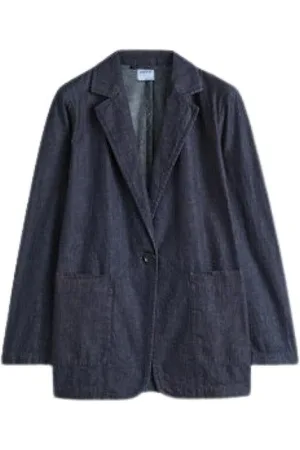 Aspesi Blazers, female, , Size: S Denim Jacket with Classic Button Closure