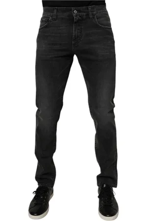 Dolce & Gabbana Skinny Jeans, male, , Size: 2XL Skinny Denim Jeans with Zipper