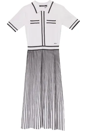 Karl Lagerfeld Knitted Dresses, female, , Size: M Pleated Knit Dress