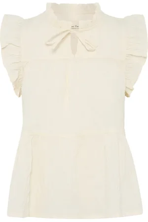 Part Two Blouses, female, , Size: 2XL Flounce Sleeve Blouse Tofu