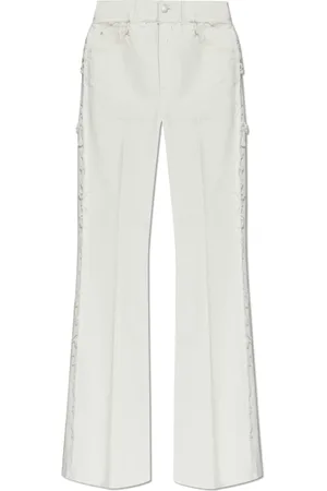 Alexander McQueen Boot-cut Jeans, female, , Size: W25 Jeans with raw finish