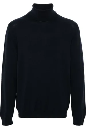 ZANONE Turtlenecks, male, , Size: 2XL Midnight Knitted Roll Neck Sweater