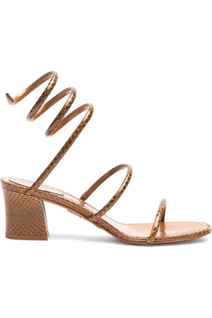 RENE CAOVILLA High Heel Sandals, female, , Size: 8 1/2 US Cleo Sandal with Snake Detail