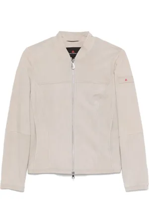 Peuterey Light Jackets, female, , Size: XS Light Grey Zip Jacket Logo Patch