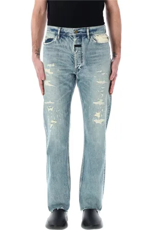 FEAR OF GOD Straight Jeans, male, , Size: W33 Vintage Repaired Indigo Denim Jeans