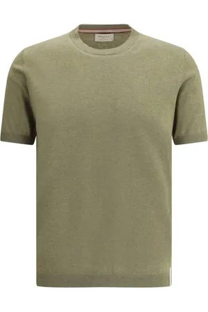 BROOKSFIELD Round-neck Knitwear, male, , Size: 3XL Monogram Patch Knit T-Shirt