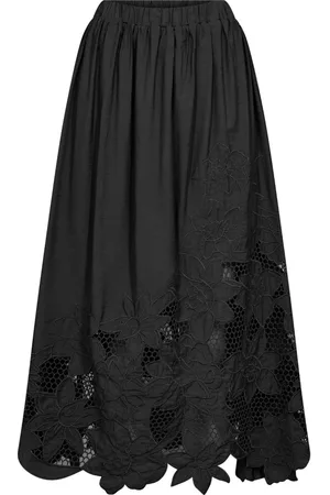 Mos Mosh Midi Skirts, female, , Size: XS A-line Skirt with Embroidered Lace