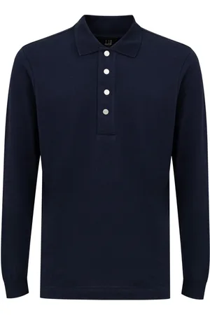 Dunhill Polo Shirts, male, , Size: M Cashmere Long Sleeve Polo