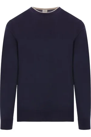 ELEVENTY Round-neck Knitwear, male, , Size: XL Wool Silk Crew Neck Sweater