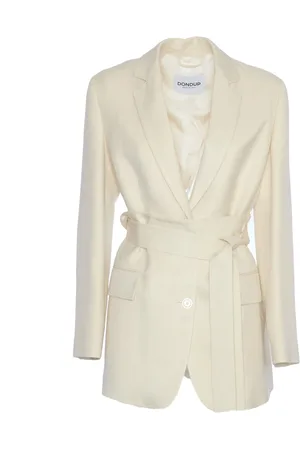 Dondup Blazers, female, , Size: M Chic Latte Jacket with Belt