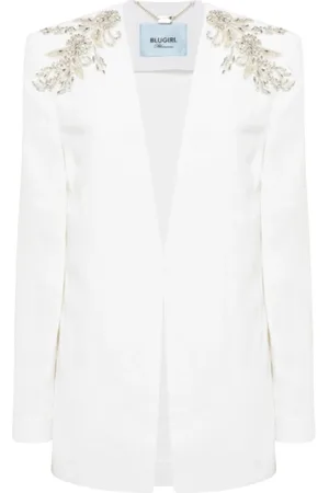 Blugirl Blazers, female, , Size: S Crystal Bead Patch Oversized Blazer Jacket