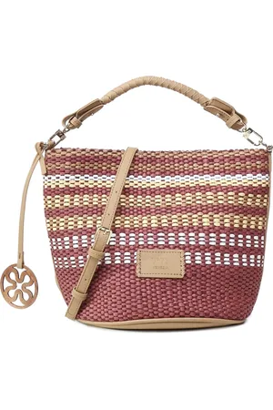 V°73 Handbags, female, , Size: ONE SIZE Red Woven Hobo Bag with Pendant
