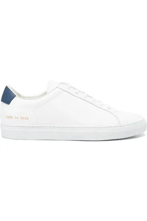COMMON PROJECTS Sneakers, male, , Size: 9 US Leather Retro Sneakers Blue Accent
