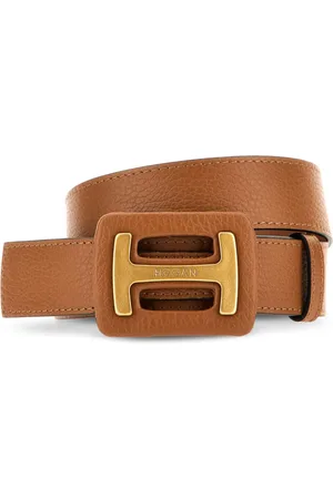 Hogan Belts, female, , Size: 95 CM Leather Belt with H Buckle