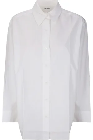 Samsøe Samsøe Shirts, female, , Size: XS Cotton Long-Sleeve Shirt with Button Closure