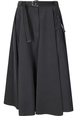 Moncler Midi Skirts, female, , Size: XS Nylon Midi Skirt with Belt Pockets
