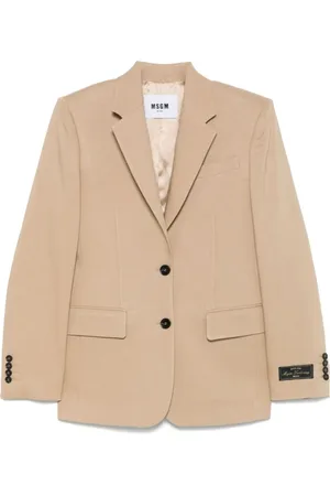Msgm Blazers, female, , Size: S Jacket with Button Fastening Pockets