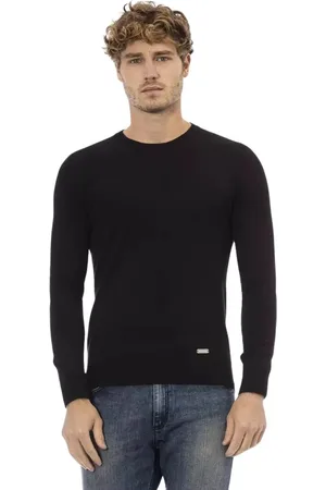 BALDININI Round-neck Knitwear, male, , Size: M Elegant Wool Blend Sweater