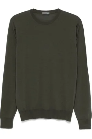 DRUMOHR Round-neck Knitwear, male, , Size: 2XL Merino Wool Crew Neck Sweater