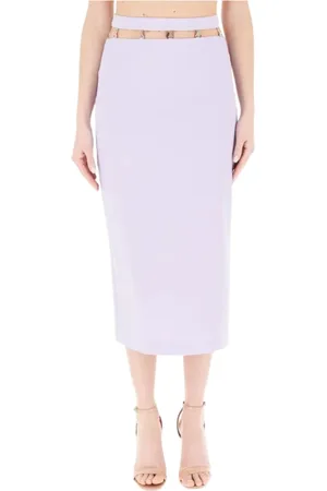 Patrizia Pepe Midi Skirts, female, , Size: S Lilac Cut-out Midi Skirt Regular Fit
