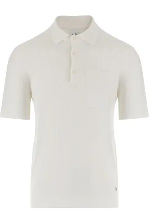 C.P. Company Polo Shirts, male, , Size: L Cotton Polo Shirt with Logo Detail