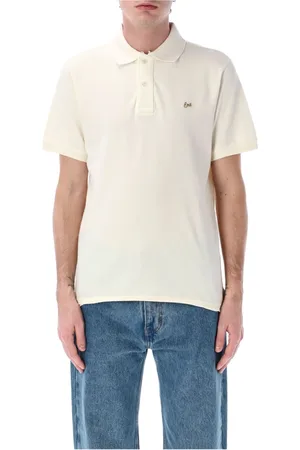 ERL Polo Shirts, male, , Size: M White Polo Shirt with Logo Patch