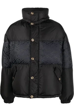 VERSACE Winter Jackets, male, , Size: M La Greca Puffer Jacket