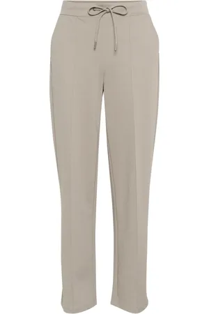 Kaffe Tapered Trousers, female, , Size: 2XL Elastic Waist Straight Pants Elephant Skin