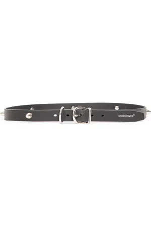 UNDERCOVER Belts, male, , Size: ONE SIZE Studded Leather Belt with Logo