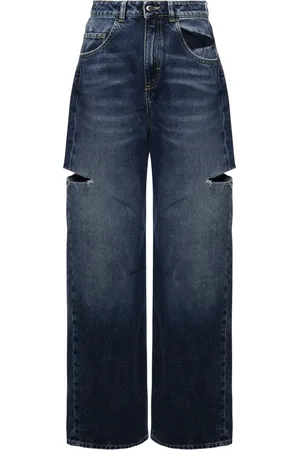 Icon Denim Wide Jeans, female, , Size: W24 Wide Leg Dark Denim Jeans