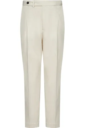 LOW BRAND Suit Trousers, male, , Size: W40 Cotton Trousers with Pleats