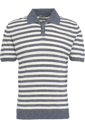 Daniele Fiesoli Polo Shirts, male, , Size: XL Striped Polo Shirt Short Sleeve