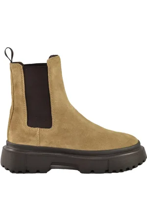 Hogan Chelsea Boots, female, , Size: 5 US Leather Ankle Boot with Rubber Sole