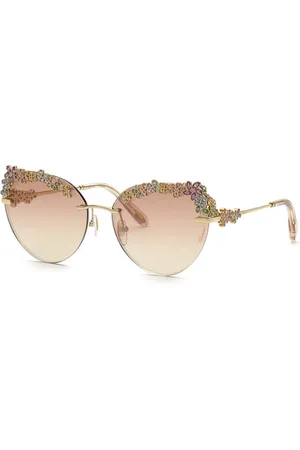 Chopard Sunglasses, unisex, , Size: 60 MM Rose Gold Sunglasses with Brown Mirror
