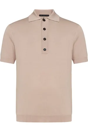 LOW BRAND Polo Shirts, male, , Size: S Crêpe Polo with Intarsia Detailing