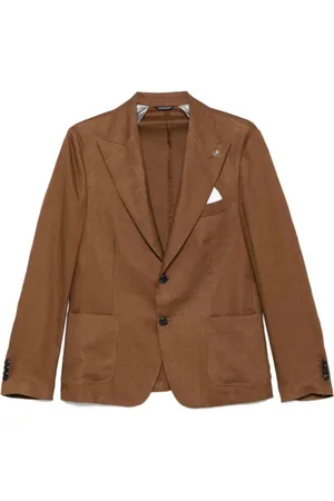D.A. Daniele Alessandrini Blazers, male, , Size: 2XL Linen Jacket Outerwear