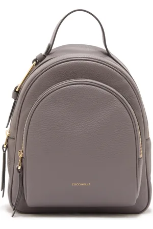 Coccinelle Backpacks, female, , Size: ONE SIZE Malory Leather Backpack with Zip Closure