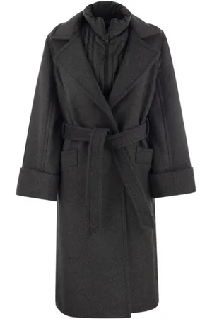 FAY Belted Coats, female, , Size: L Double Coat
