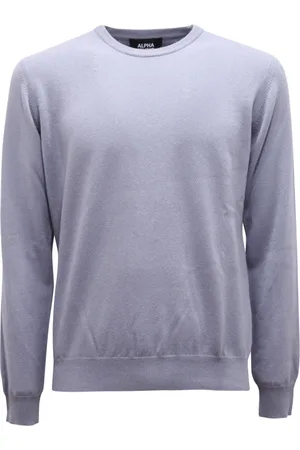 ALPHA STUDIO Cashmere Knitwear, male, , Size: 2XL Cashmere Sweater in Powder Color