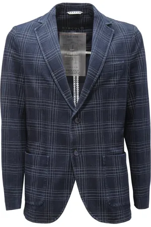 Circolo Blazers, male, , Size: M Piquet Jacket in Indigo
