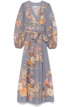 ZIMMERMANN Maxi Dresses, female, , Size: S Wrap Dress Elasticated Cuffs
