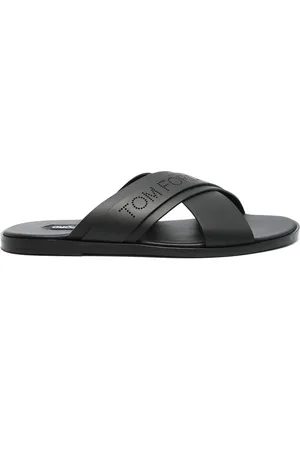 Tom Ford Sliders, male, , Size: 7 US Open Toe Flat Sole Shoe