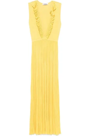 ANTONINO VALENTI Maxi Dresses, female, , Size: S Sunflower Ruffled V-Neck Dress