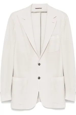 CANALI Blazers, male, , Size: XL Classic White Cotton Jacket
